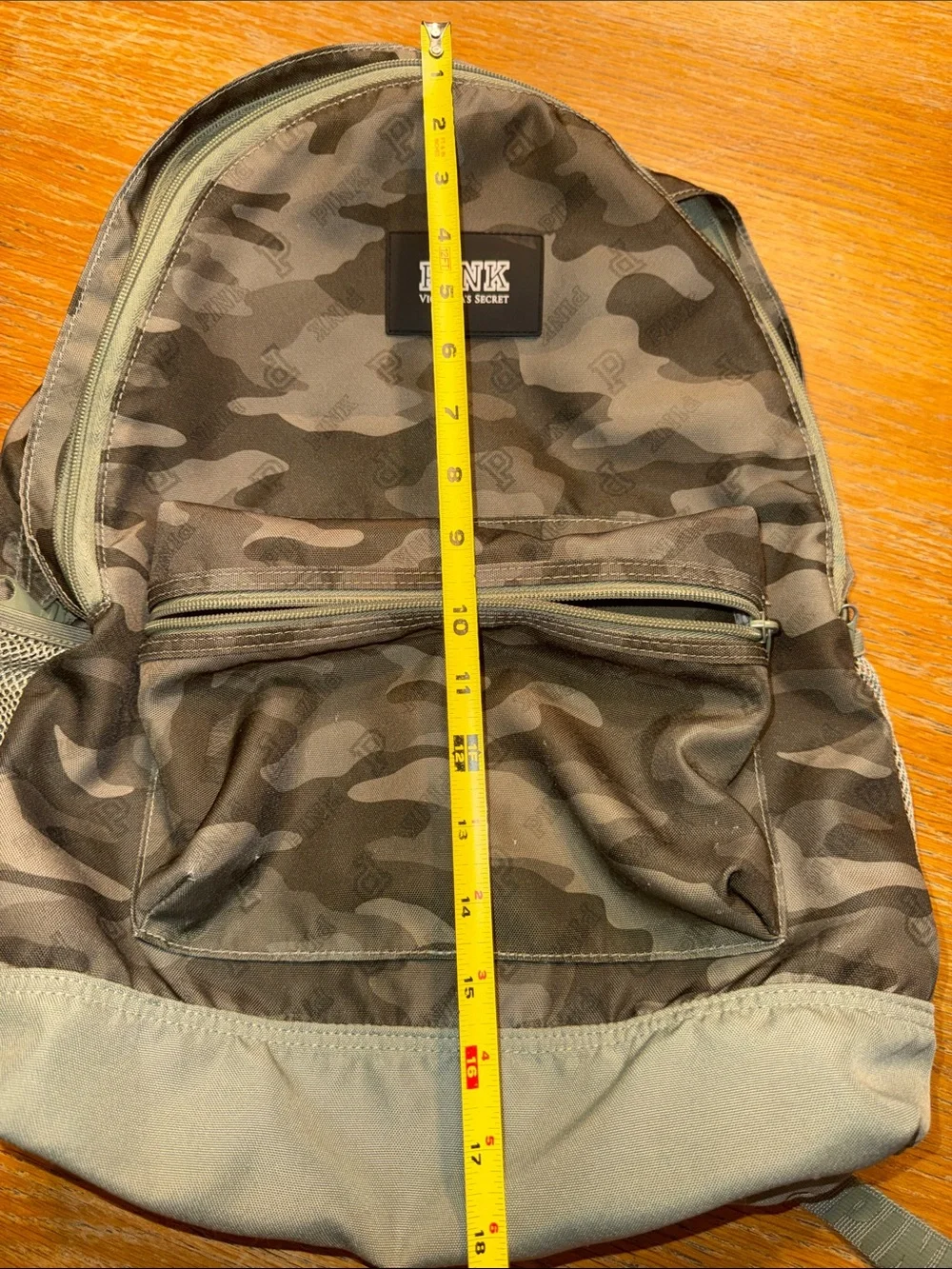 PINK Victoria's Secret Camo Backpack in Olive and Gray